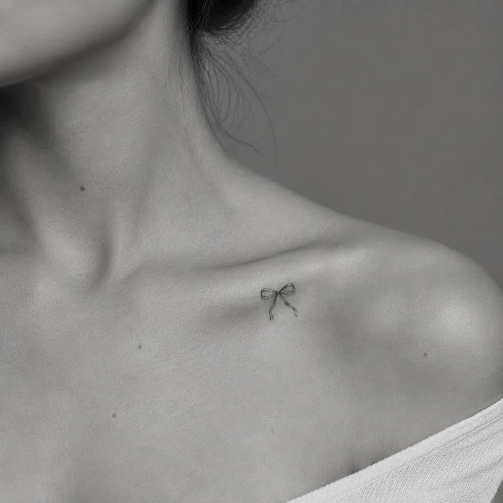 Coquette Bow semi-permanent tattoo shown on skin